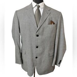 ANDREW FEZZA FUSION MENS WOOL AND SILK BLAZER SIZE 46 L. AMAZINGLY STUN☑️